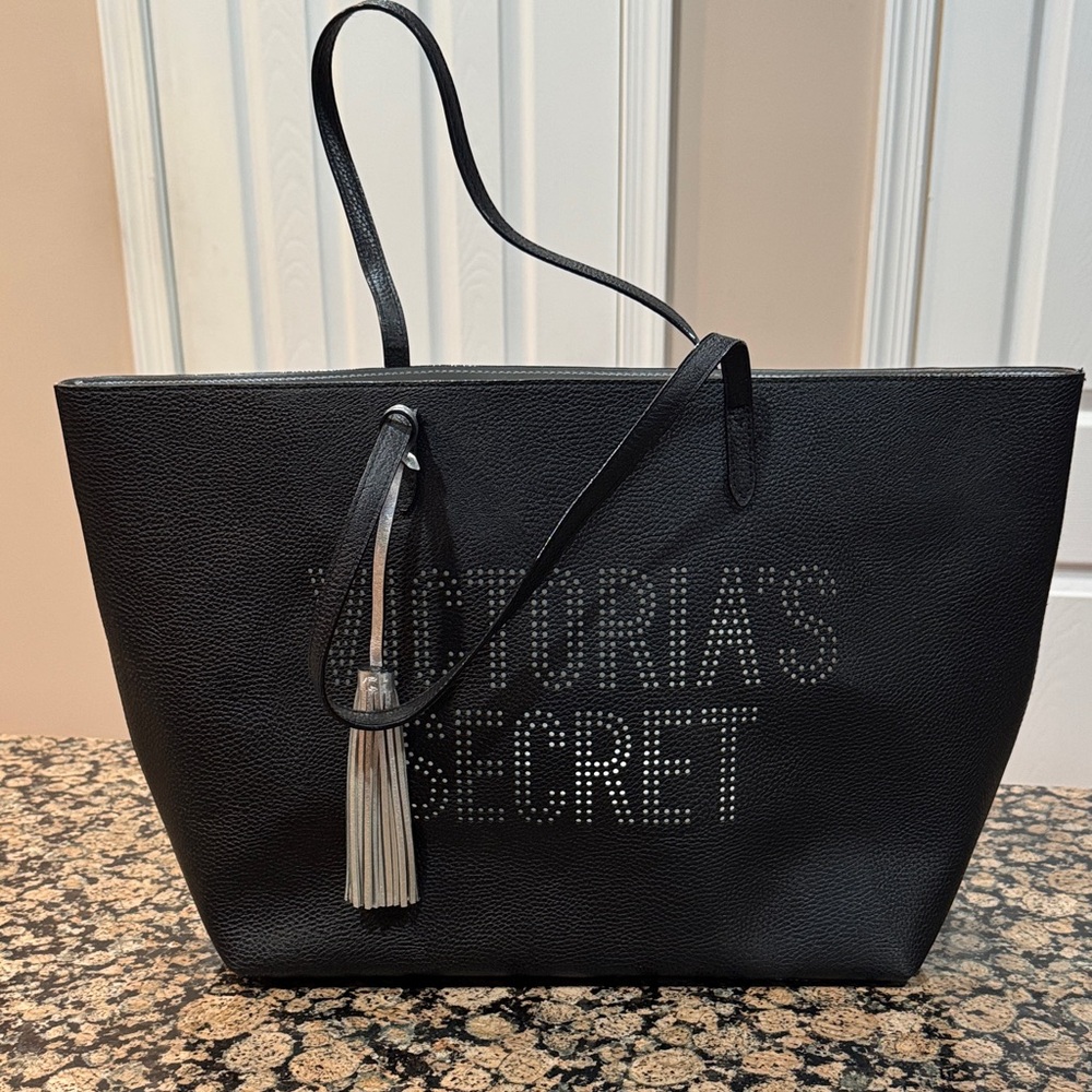 Victoria's Secret Black Tote with Tassel